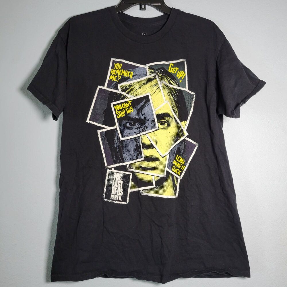 The Last of Us Part 2 Ellie Shirt L Black Graphic Tee Firefly Naughty Dog